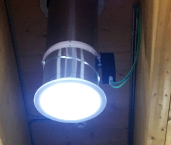 infinitymotion alla biblioteca di Arese solatube con dimmer