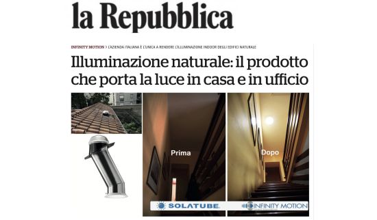 Solatube su Repubblica "Speciale focus innovazione"