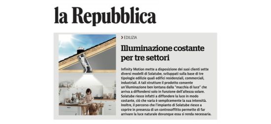 Illuminazione costante per edilizia commerciale, industriale e residenziale a cura del quotidiano Repubblica